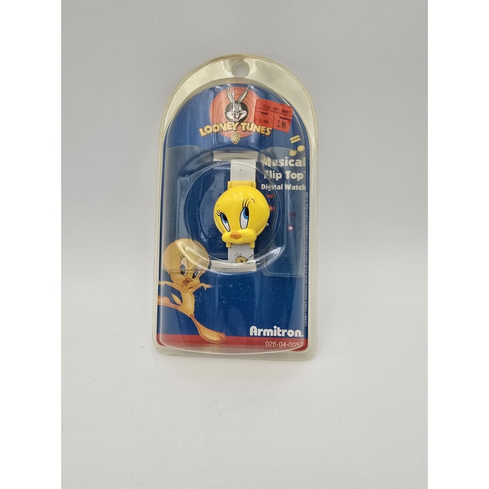 Tweety Bird Musical‎ Flip Top Watch Armitron New In Package Vintage Looney Tunes